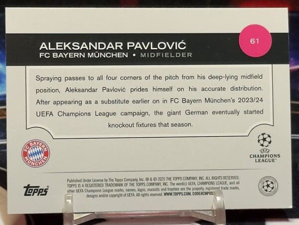 2025/26 Topps UEFA Club Competitions - Aleksandar Pavlovič