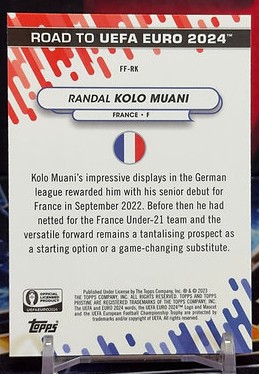 Topps Pristine Road to UEFA EURO 2024 - Randal Kolo Muani