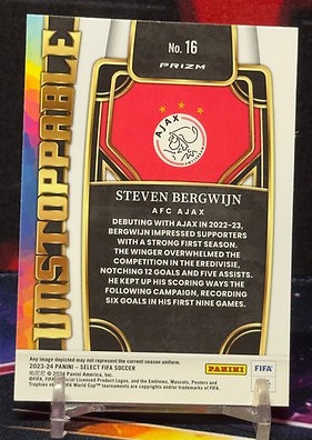 2023 - 2024 Panini select fifa soccer - Steven Bergwijn