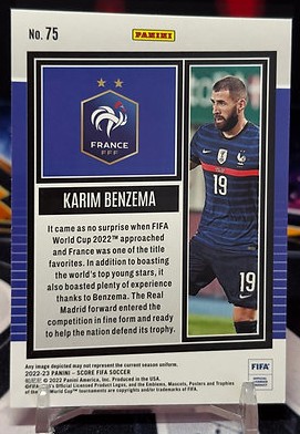 22/23 Panini score fifa soccer - Karim Benzema