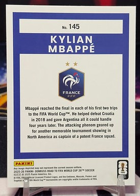 25/26 Panini donruss road to fifa world cup - Kylian Mbappé