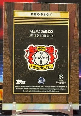 2025 Topps deco uefa club competitions - Alejo Sarco