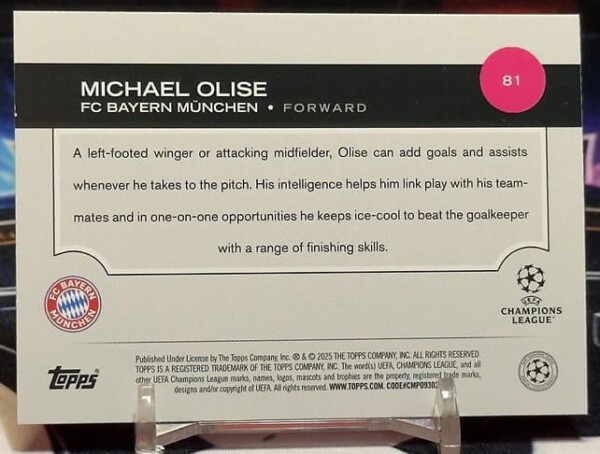 2025/26 Topps UEFA Club Competitions - Michael Olise