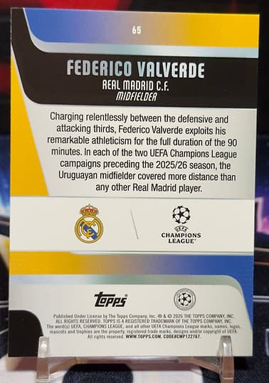 25/26 Topps UEFA Club Competitions - Federico Valverde