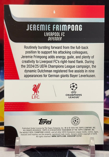 25/26 Topps uefa club competitions - Jeremie Frimpong