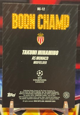 2024 - 2025 Topps uefa competitions - Takumi Minamino