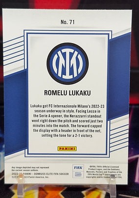 2022 - 2023 Panini donruss elite fifa soccer - Romelu Lukaku
