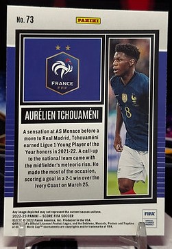 22/23 Panini score fifa soccer - Aurélien Tchouaméni