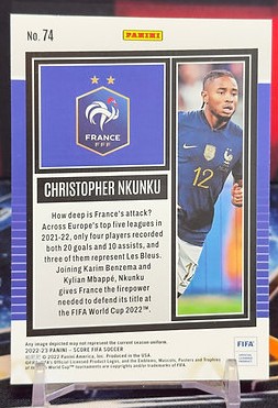 22/23 Panini score fifa soccer - Christopher Nkunku