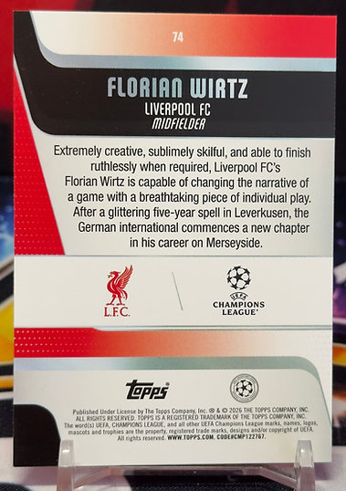 25/26 Topps uefa club competitions - Florian Wirtz