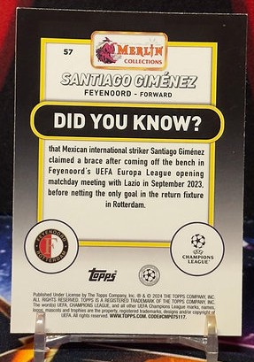2023-24 Topps Merlin UEFA Club Competitions - Santiago Giménez