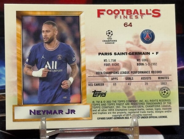 2022/23 Topps Finest UEFA Club Competitions - Neymar jr.