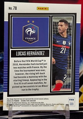 22/23 Panini score fifa soccer - Lucas Hernández
