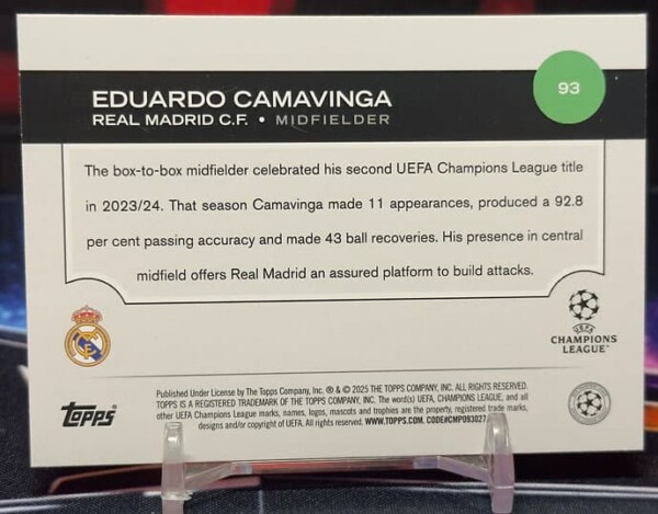 24/25 Topps uefa competitions - Eduardo Camavinga
