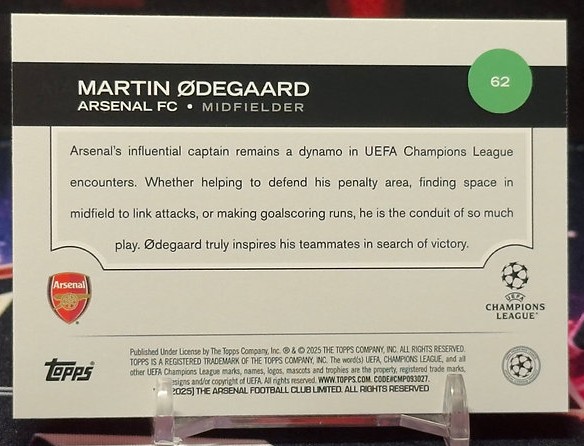 24/25 Topps uefa club competitions - Martin Odegaard