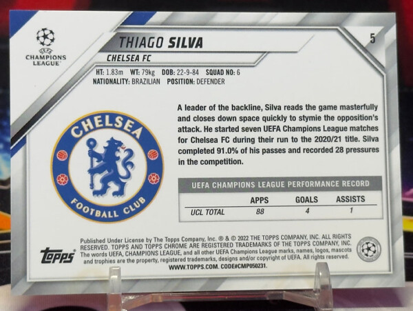 2021-22 Topps Chrome UEFA Champions League - Thiago Silva