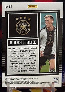 22/23 Panini score fifa soccer - Nico Schlotterbeck