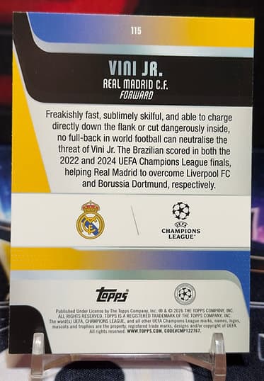 25/26 Topps UEFA Club Competitions - Vini jr.