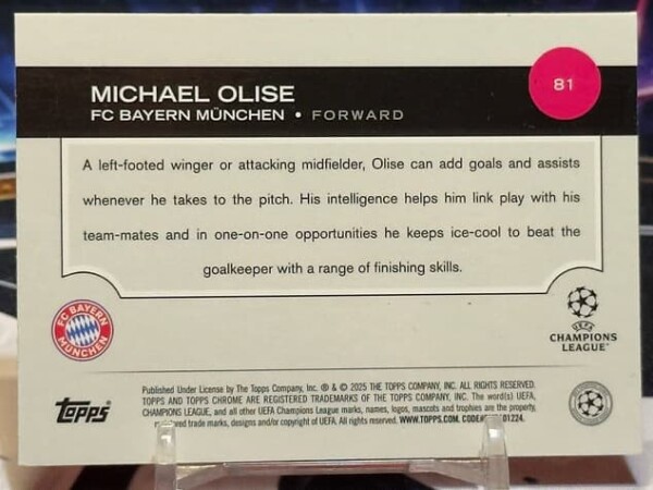 2024–25 Topps Chrome UEFA Club Competitions - Michael Olise