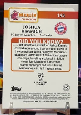 2024/25 Topps Merlin UEFA Club Competitions - Joshua Kimmich