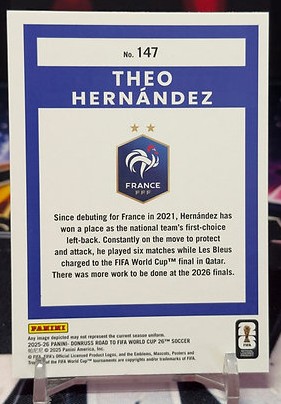 25/26 Panini donruss road to fifa world cup - Theo Hernández