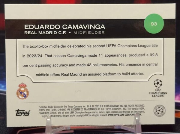 24/25 Topps chrome uefa - Eduardo Camavinga