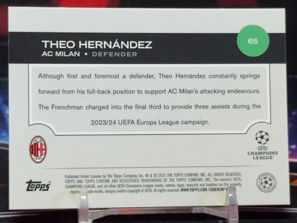 24/25 Topps Chrome UEFA - Theo Hernández