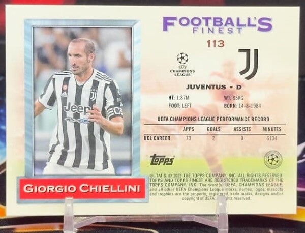 2022 Topps Football's Finest UEFA Champions League - Giorgio Chiellini