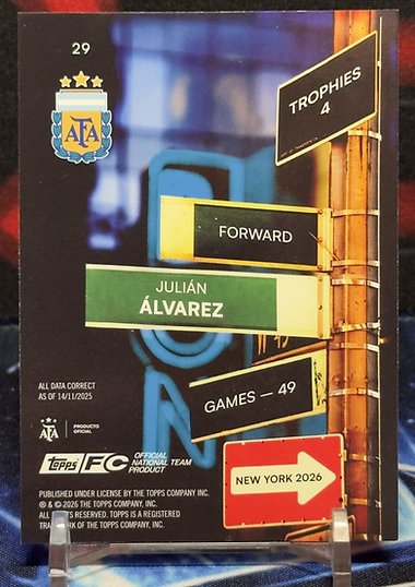 25/26 Topps Argentina team set - Julián Álvarez