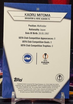 23/24 Topps Superstars UEFA Club Competitions - Kaoru Mitoma