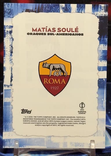 25/26 TOPPS Jogaço UEFA - Matías Soulé