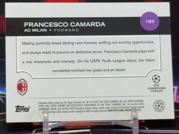 24/25 Topps Chrome UEFA - Francesco Camarda