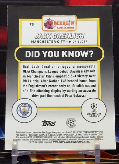 23/24 Topps Merlin UEFA - Jack Grealish