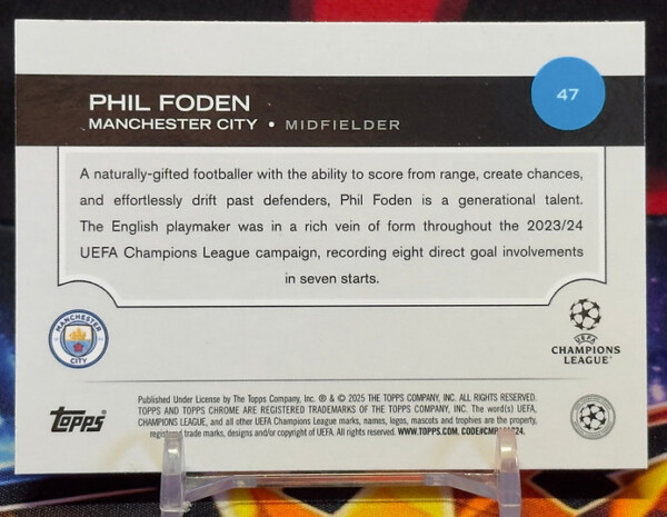 24/25 Topps Chrome UEFA - Phil Foden