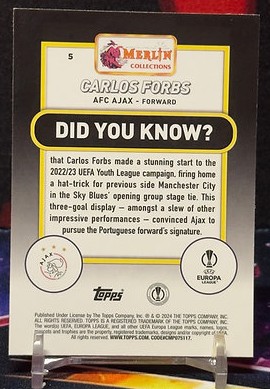 2023 - 2024 Topps Merlin UEFA Club Competitions - Carlos Forbs