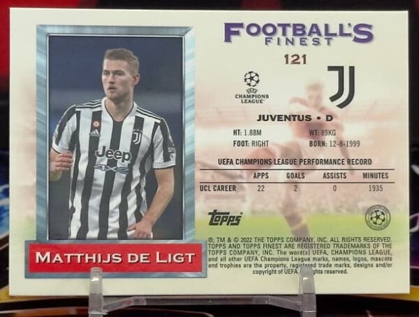 2022 Topps Football's Finest UEFA Champions League - Matthijs de Ligt