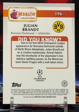 2024/25 Topps Merlin UEFA Club Competitions - Julian Brandt