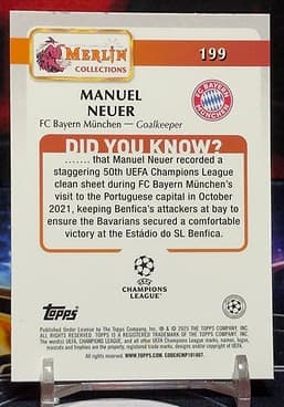 2024/25 Topps Merlin UEFA Club Competitions - Manuel Neuer