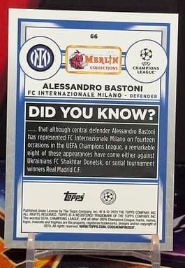 2022 - 2023 Topps Merlin UEFA Club Competitions - Alessandro Bastoni