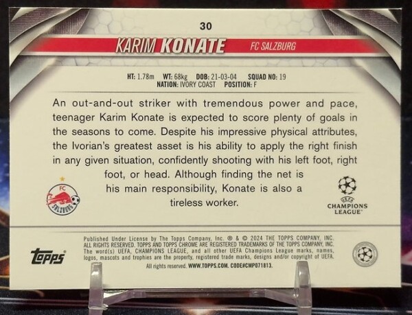 2024-25 Topps Chrome UEFA Club Competitions - Karim Konate