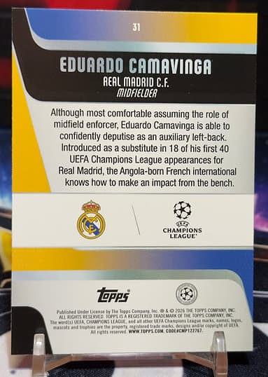 25/26 Topps UEFA Club Competitions - Eduardo Camavinga