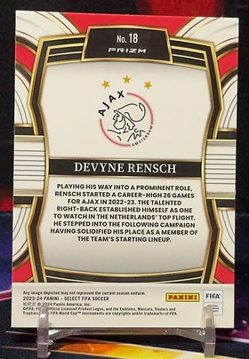 2023 - 2024 Panini select fifa soccer - Devyne Rensch