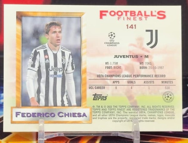 2022 Topps Football's Finest UEFA Champions League - Federico Chiesa