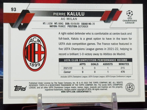22/23 Topps Chrome UEFA - Pierre Kalulu