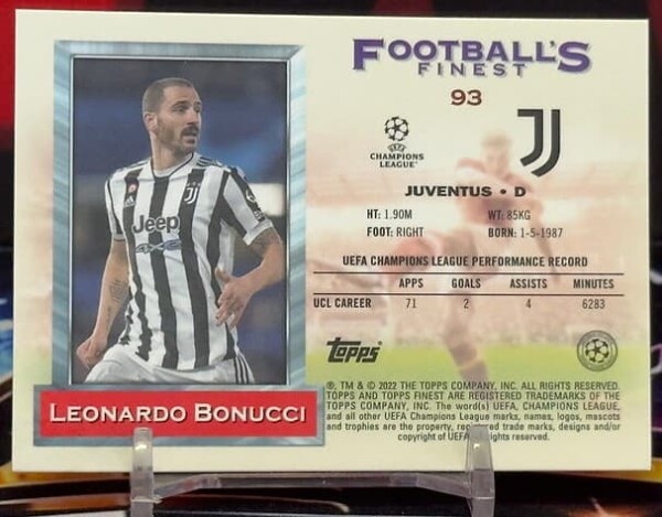 2022 Topps Football's Finest UEFA Champions League - Leonardo Bonucci