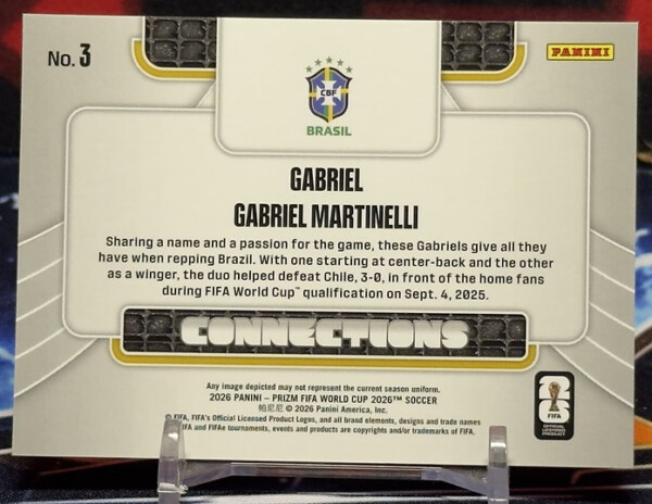 Panini Prizm FIFA World Cup 2026 - Gabriel & Gabriel Martinelli
