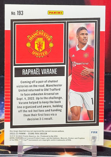 2022 - 2023 Panini score fifa - Raphael Varane