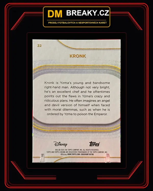 2025 Topps chrome Disney - Kronk