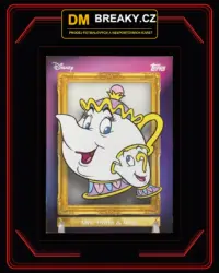 2026 Topps Disney neon - Mrs. Potts & Chip (paní Konvičková a Chip)