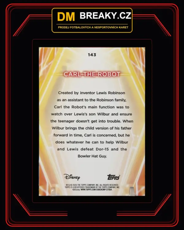 2026 Topps Disney neon - Carl-The-Robot